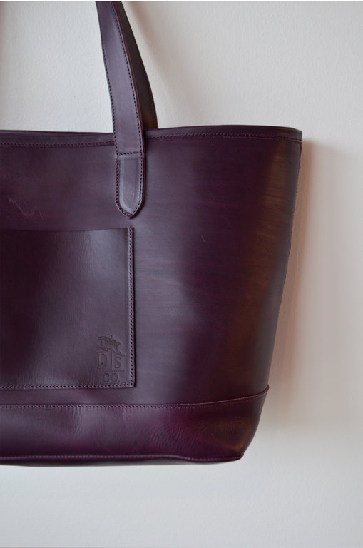Dreamers Supply Company Dreamers Leather Tote | Aubergine