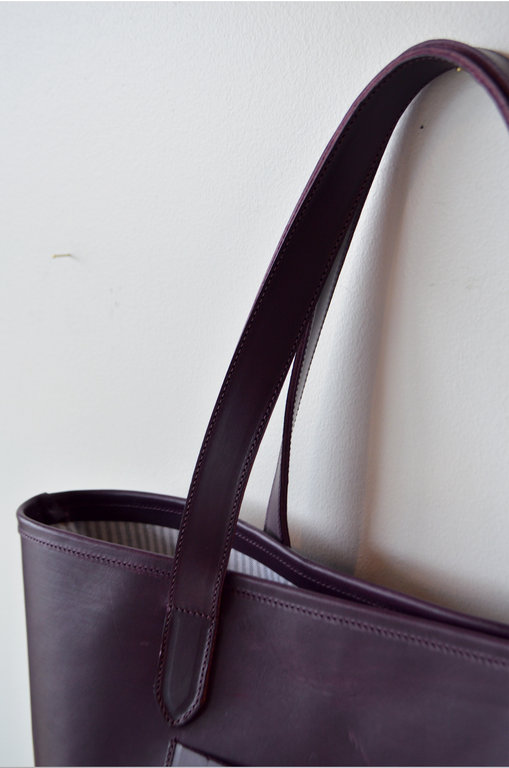 Dreamers Supply Company Dreamers Leather Tote, Aubergine