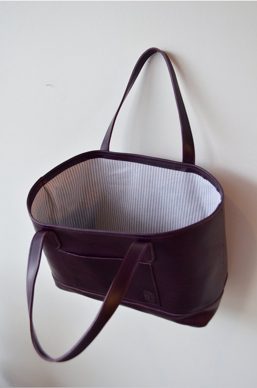 Dreamers Supply Company Dreamers Leather Tote, Aubergine