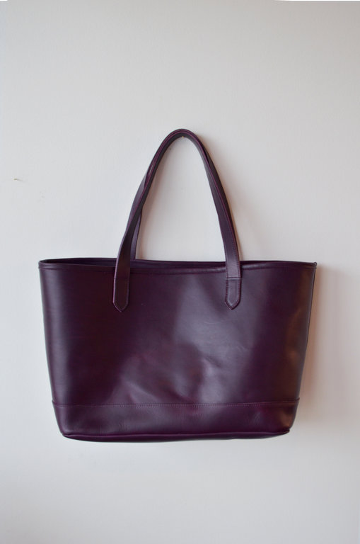 Dreamers Supply Company Dreamers Leather Tote | Aubergine
