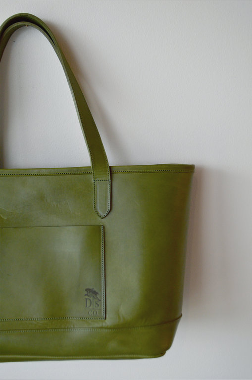 Dreamers Supply Company Dreamers Leather Tote, Olive