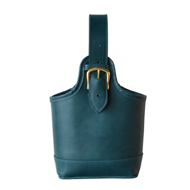 Dreamers Supply Company Petite Leather Bag- Prussian Blue