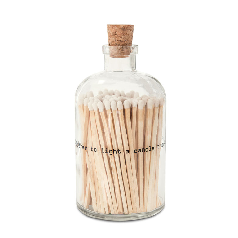 Large Poetry Apothecary Match Jar