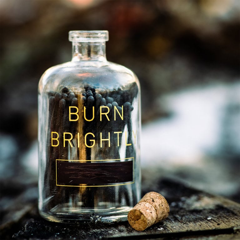 Large Burn Brightly Apothecary Match Jar