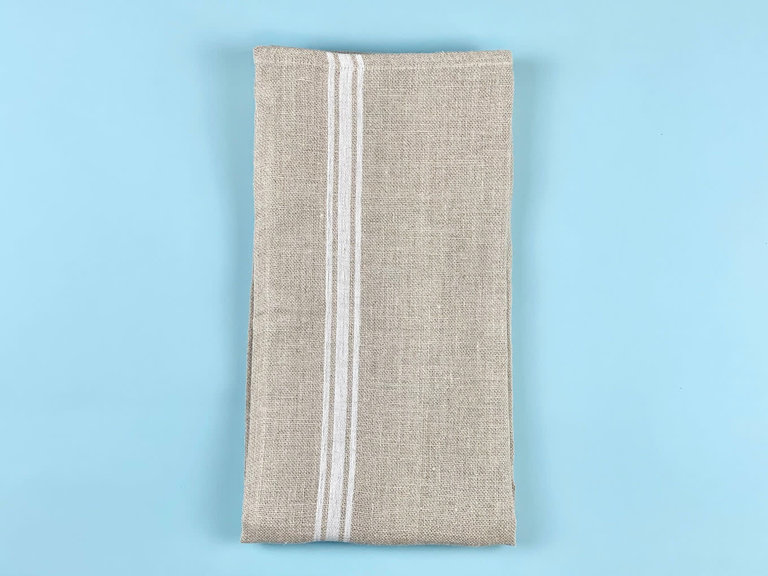 White Striped Linen Napkin