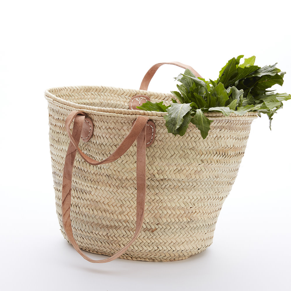 French Market Basket with Long & Short Handles