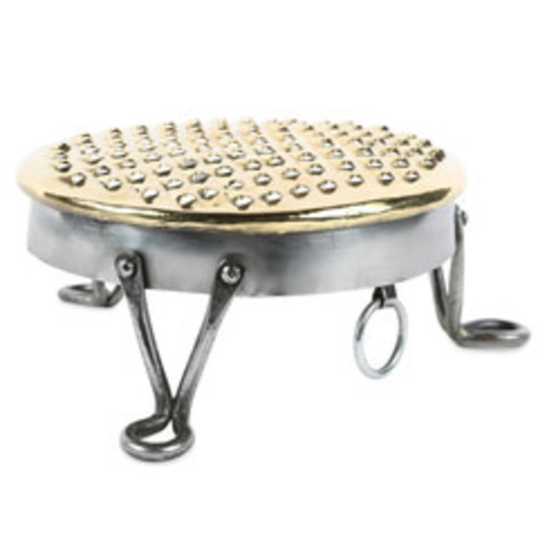 Solid Brass & Steel Footed English Grater