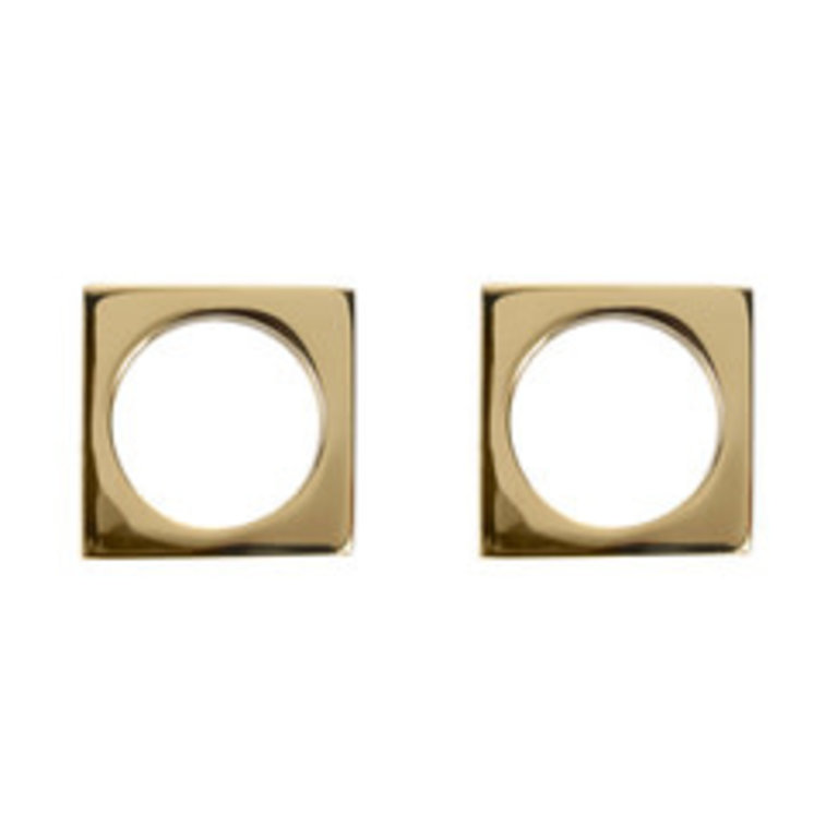 Modernist Solid Brass Napkin Ring