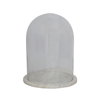 Glass Cloche with Marble Base Glass Cloche with Marble Base