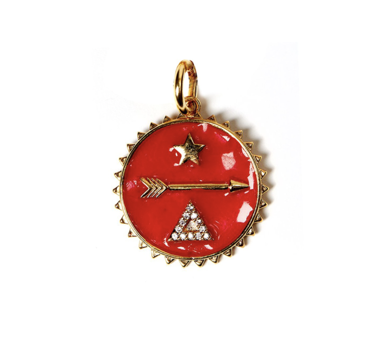Fallen Aristocrat Red Enamel Symbology Charm