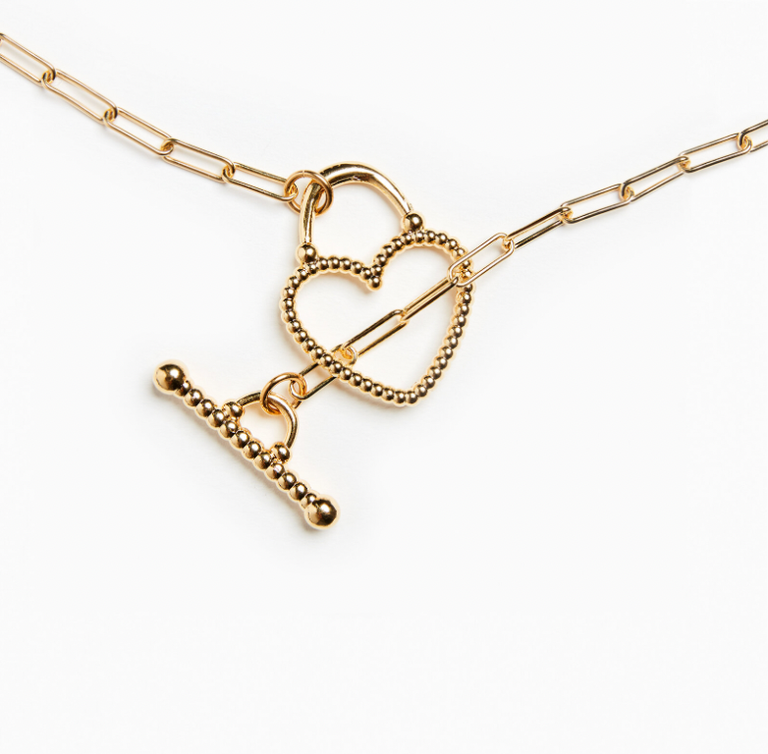 Fallen Aristocrat Elisa Gold Heart Necklace