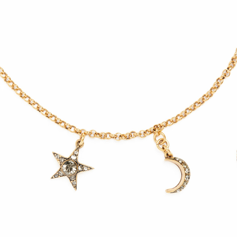Fallen Aristocrat Moon and Star Necklace