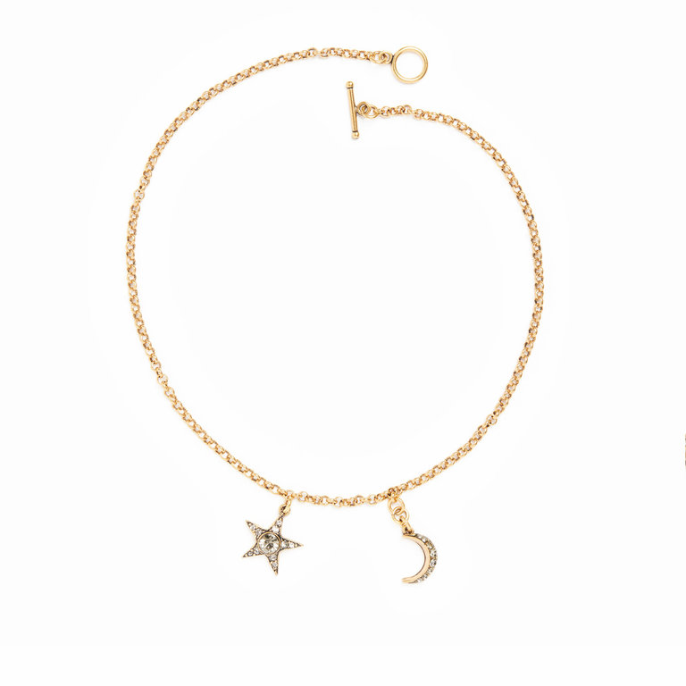 Fallen Aristocrat Moon and Star Necklace