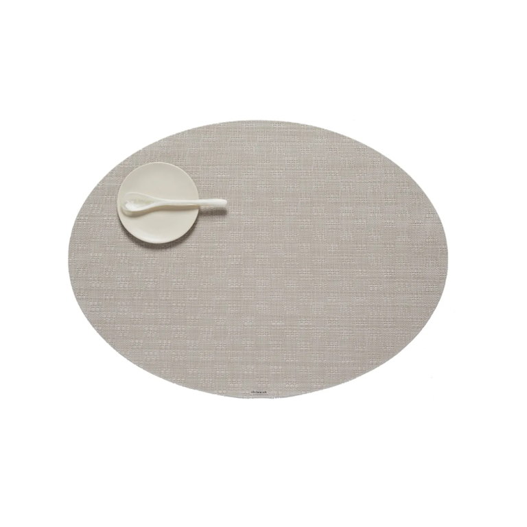 Bay Weave Oval FLAX Placemat