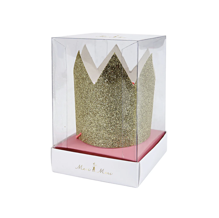 Mini Gold Glittered Crowns