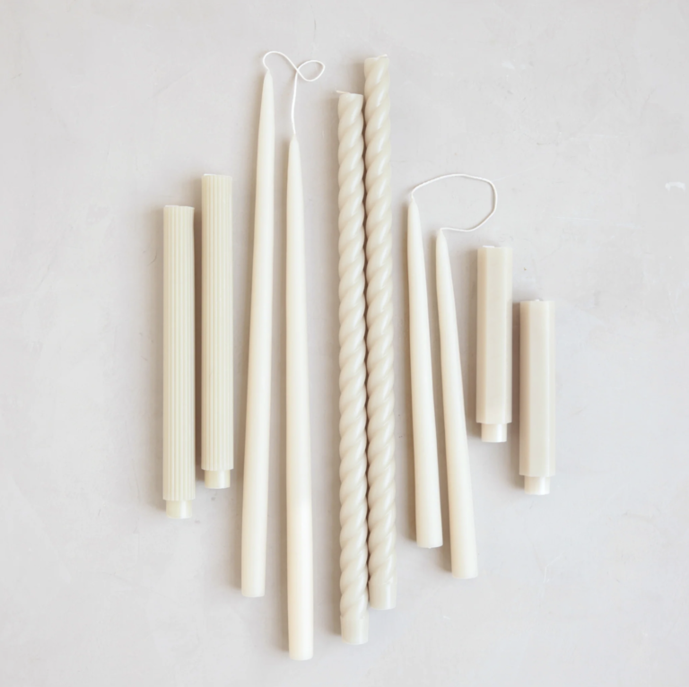 Parchment Taper Candle