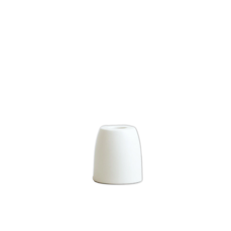 White Ceramic Cone Candle Holder