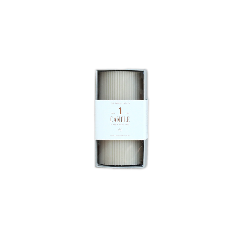 Fancy Pillar Parchment Candle