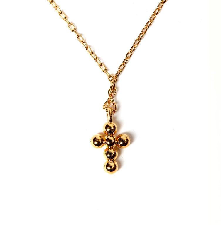 Fallen Aristocrat Petite Modern Cross Necklace