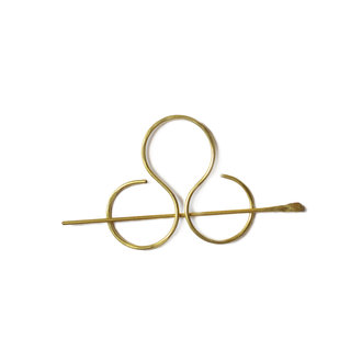 Dreamers Supply Company Lyra Hairpin, Brass