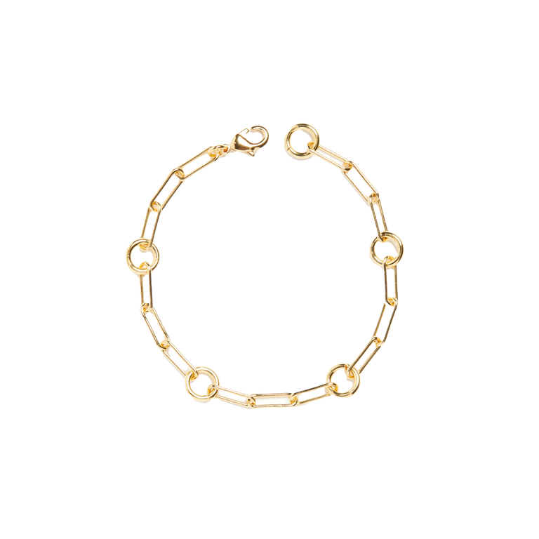 Fallen Aristocrat Paperclip Chain Charm Bracelet