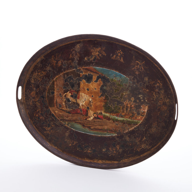 Tray with soldier and horse