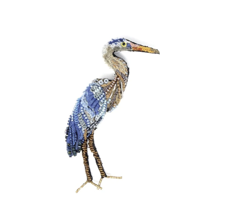 Blue Heron Brooch