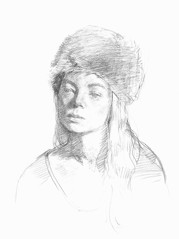 Study For Sonia — Charcoal Sketch by Seth Fite