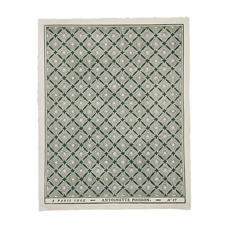Antoinette Poisson Fleurs Rubans et Points, Green Domino Paper Antoinette Poisson Fleurs Rubans et Points, Green Domino Paper
