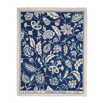 Antoinette Poisson Indienne, Blue Indigo Domino Paper Antoinette Poisson Indienne, Blue Indigo Domino Paper
