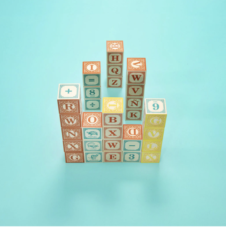Spanish Wooden Alphabet Blocks