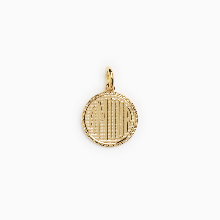 Fallen Aristocrat Small Amour Charm, 14k Gold