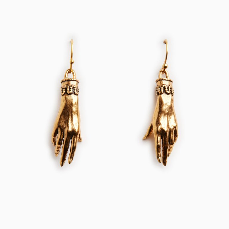 Fallen Aristocrat Artist Hand Earrings