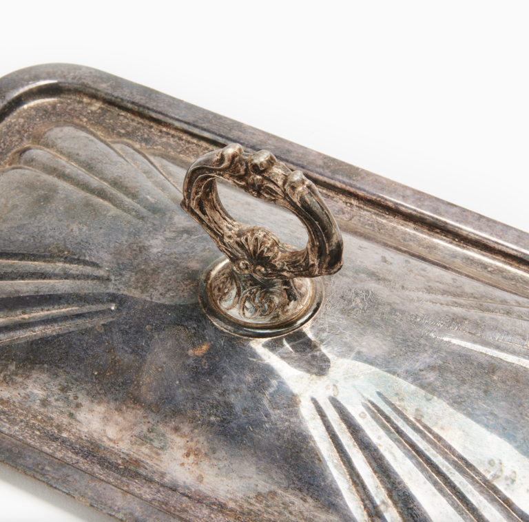 Rectangular Silver Serving Dome