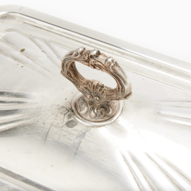 Rectangular Silver Serving Dome