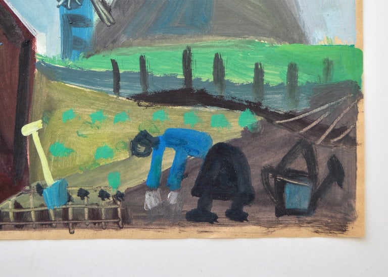 Raymond Debiève Framed La Ferme Solitaire (The Lonely Farm), 1965