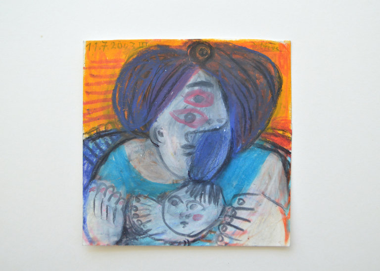Raymond Debiève Framed Maman et Enfant (Mother and Child), 2003