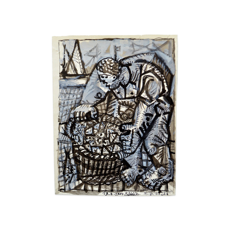 Raymond Debiève Framed Le Pêcheur (The Fisherman), 2004