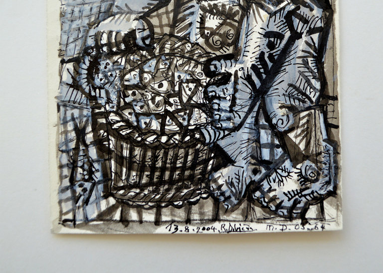 Raymond Debiève Framed Le Pêcheur (The Fisherman), 2004