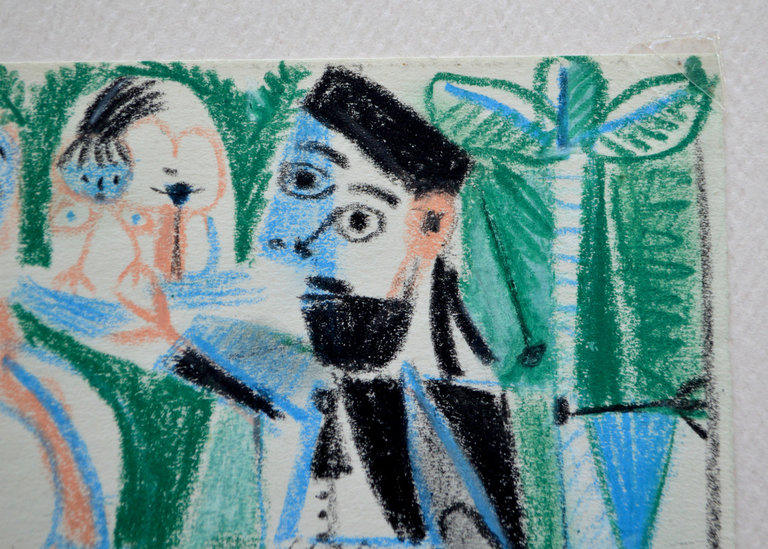 Raymond Debiève Framed Plage Nudiste (Nude Beach), 1989