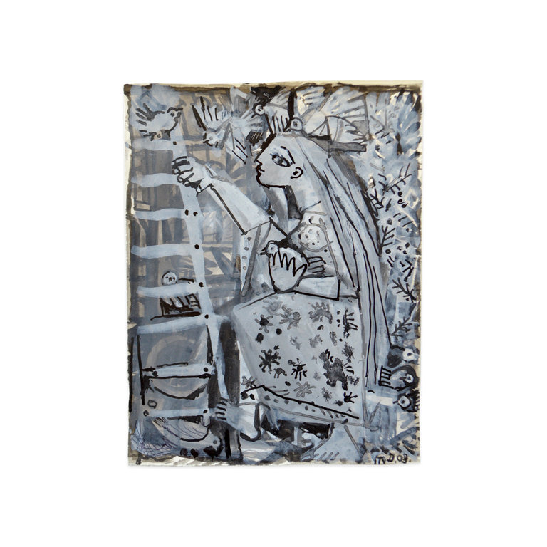 Raymond Debiève Femme et Oiseaux (Woman and Birds), 2003