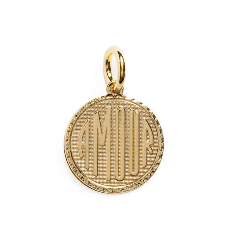 Fallen Aristocrat Large Amour Charm, 14k Gold