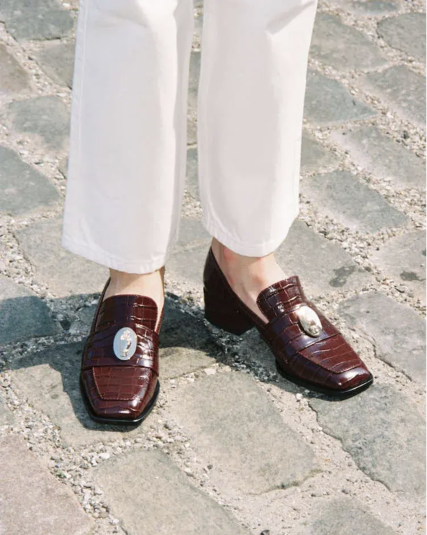 Nomasei SALE 60% OFF Nono Burgundy Crocodile Loafer