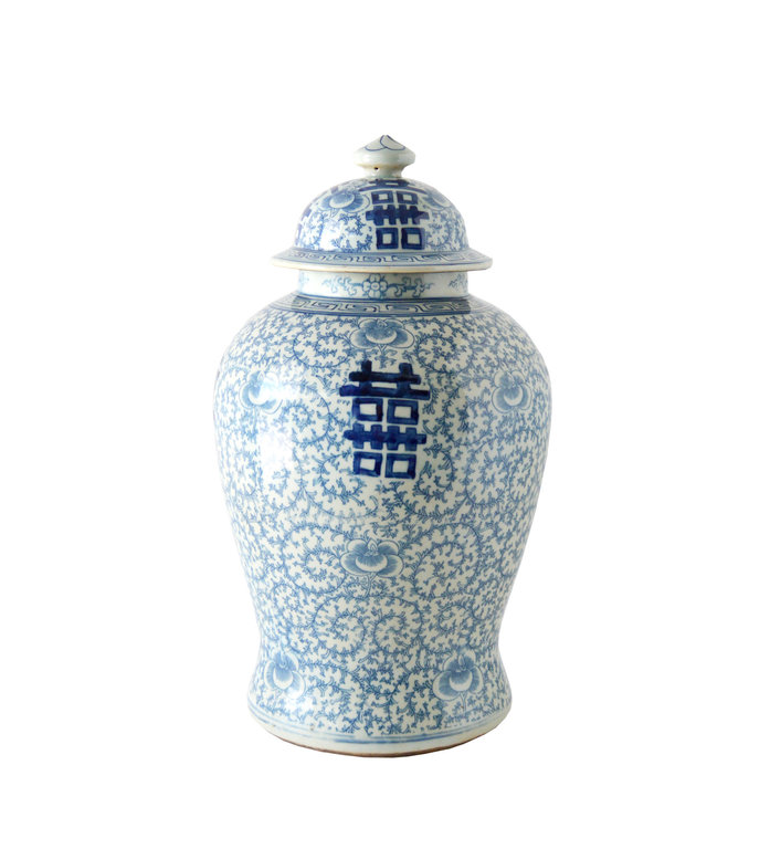 Blue & White Porcelain Ginger Jar