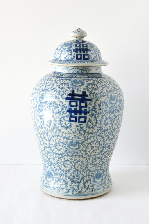 Blue & White Porcelain Ginger Jar