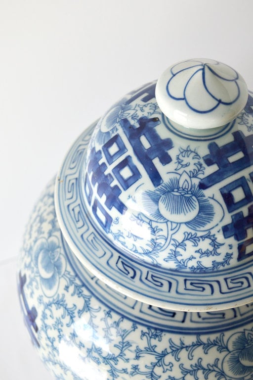 Blue & White Porcelain Ginger Jar