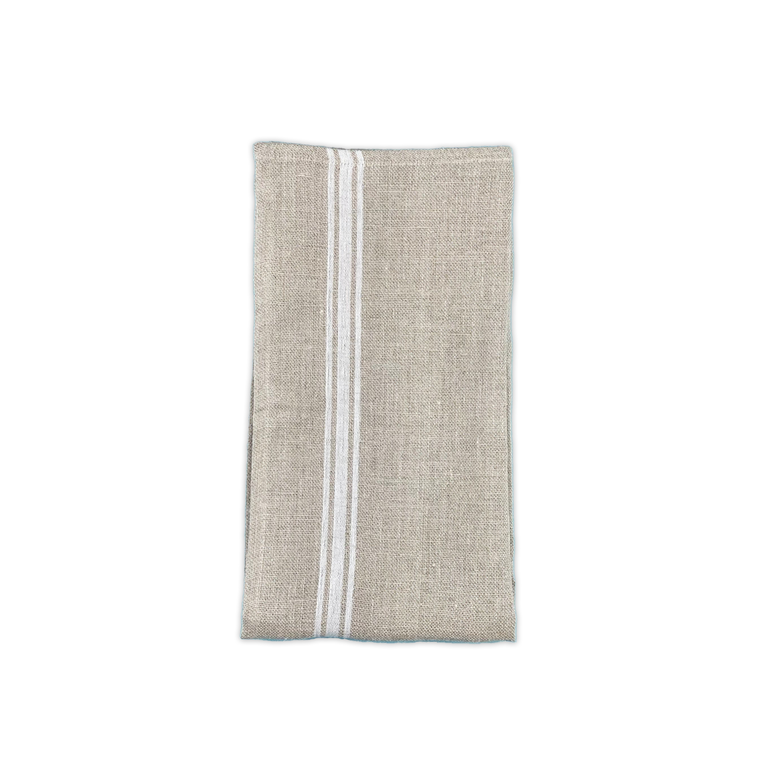 White Striped Linen Napkin