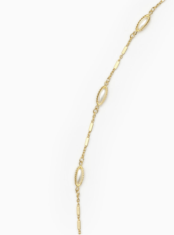 Fallen Aristocrat Oval Pearl Chain Necklace