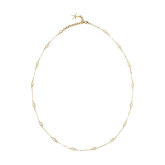 Fallen Aristocrat Oval Pearl Chain Necklace Fallen Aristocrat Oval Pearl Chain Necklace