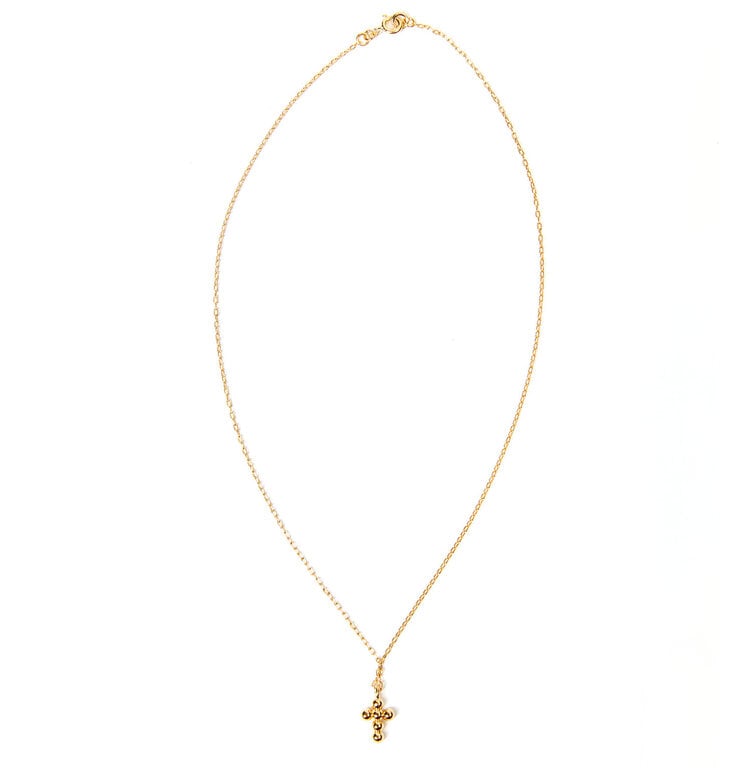 Fallen Aristocrat Petite Modern Cross Necklace